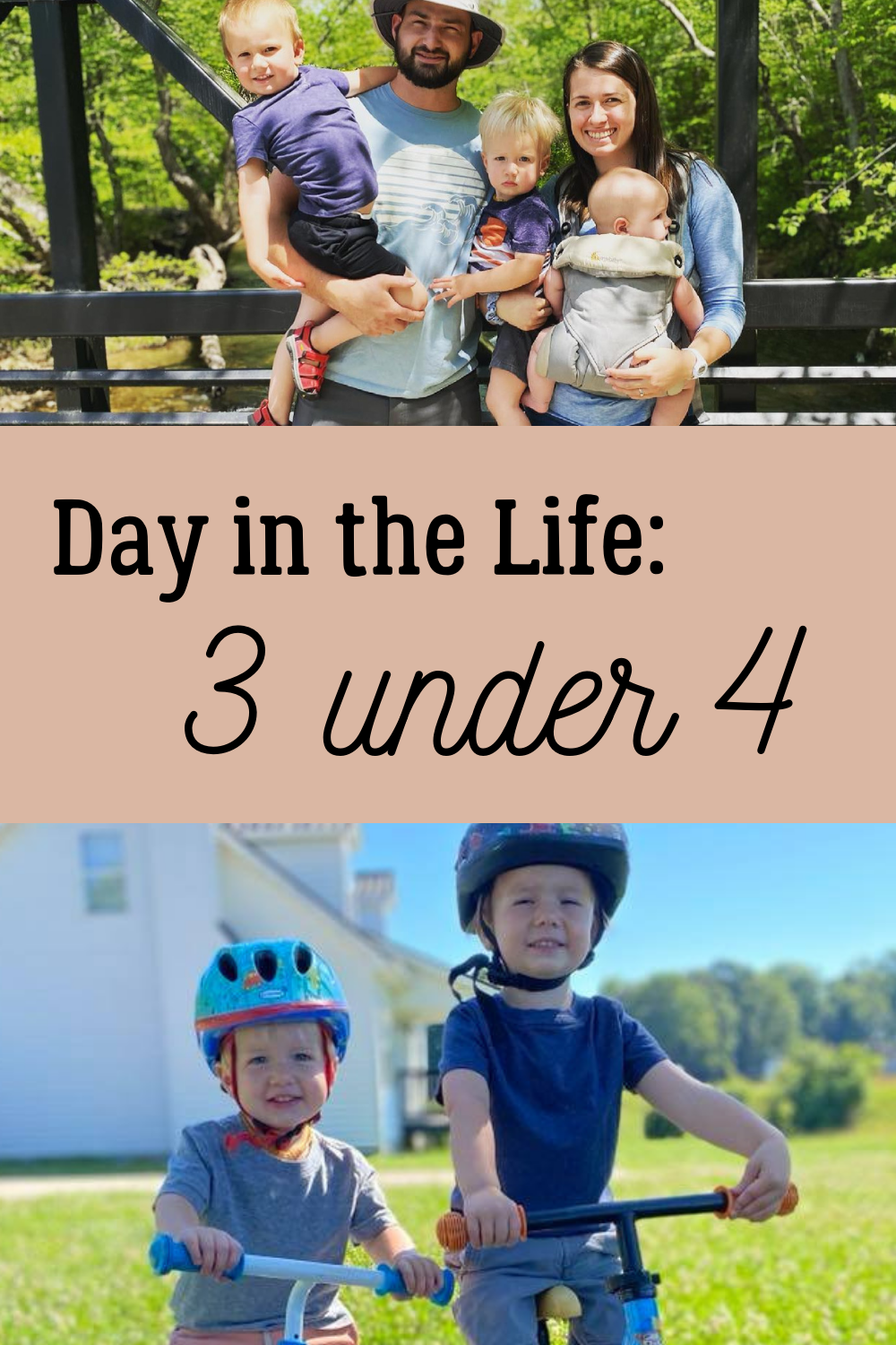 3 under 4 day in the life pin image